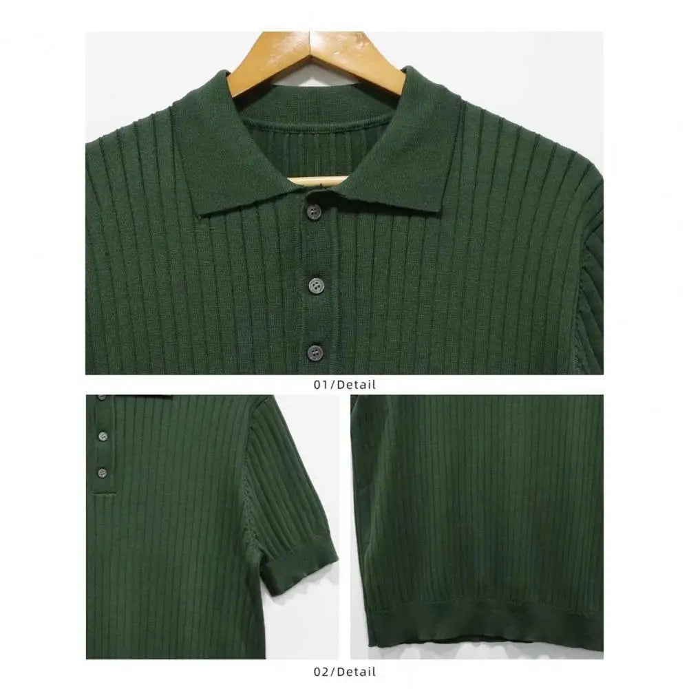 Ribbed Polo Shirt