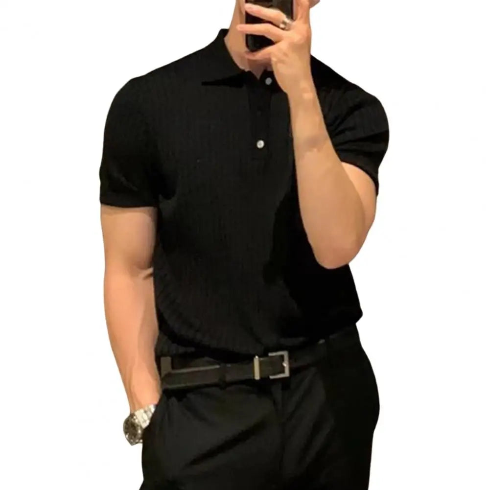 Ribbed Polo Shirt