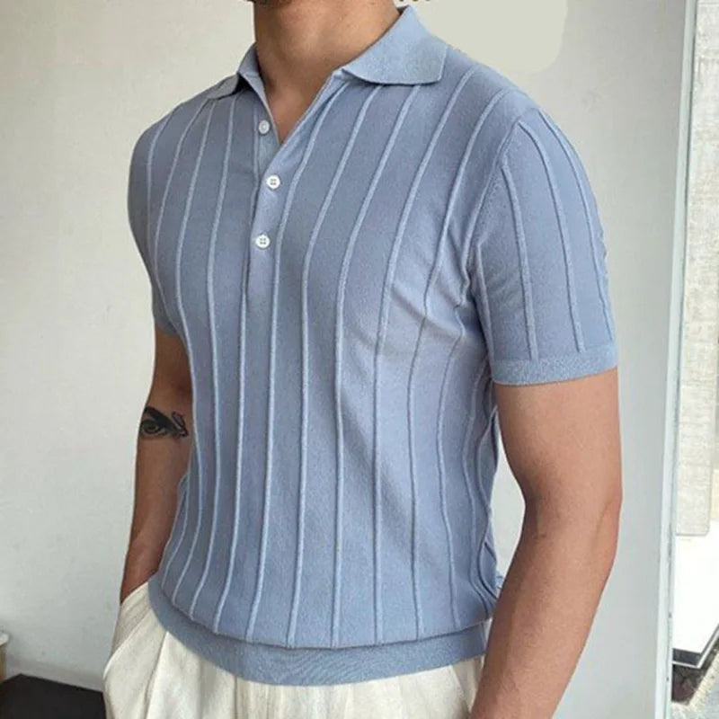 Pleated Polo Shirt