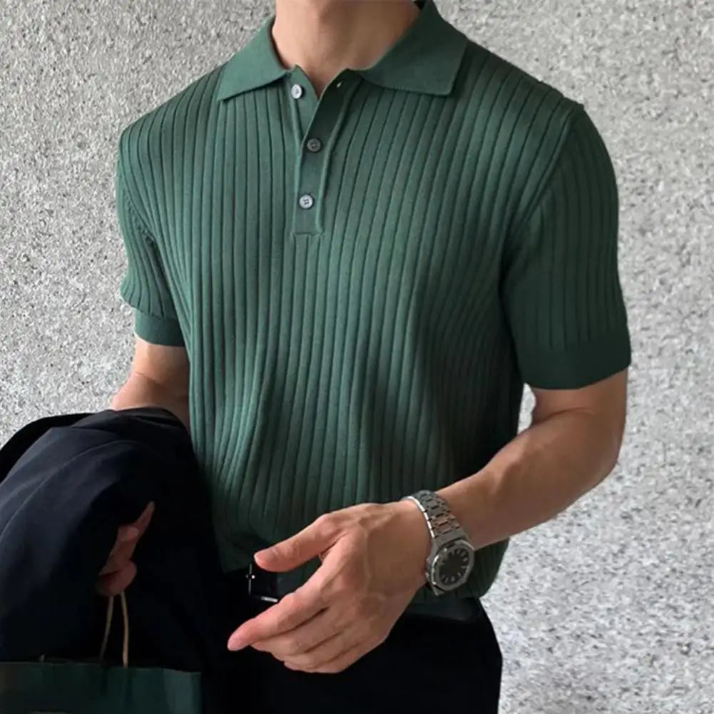 Ribbed Polo Shirt