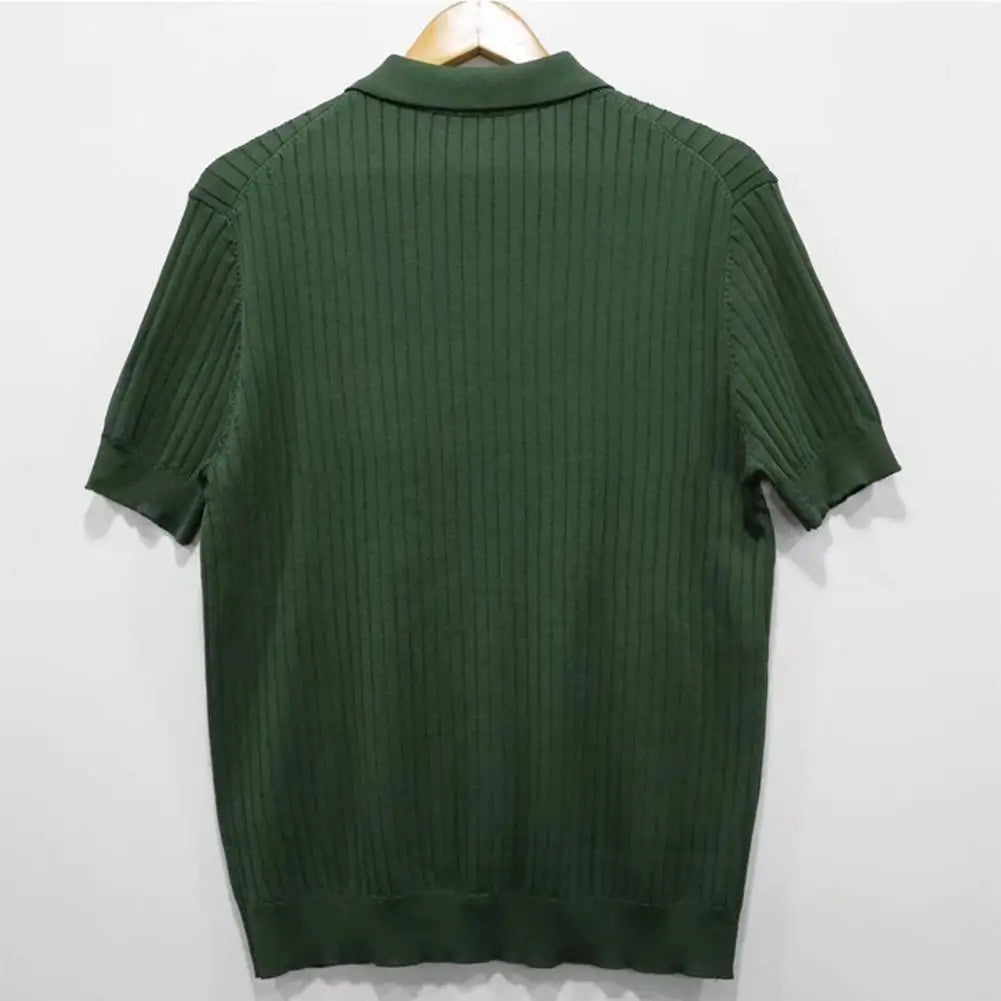 Ribbed Polo Shirt