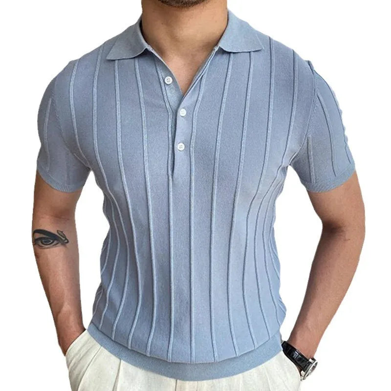 Pleated Polo Shirt