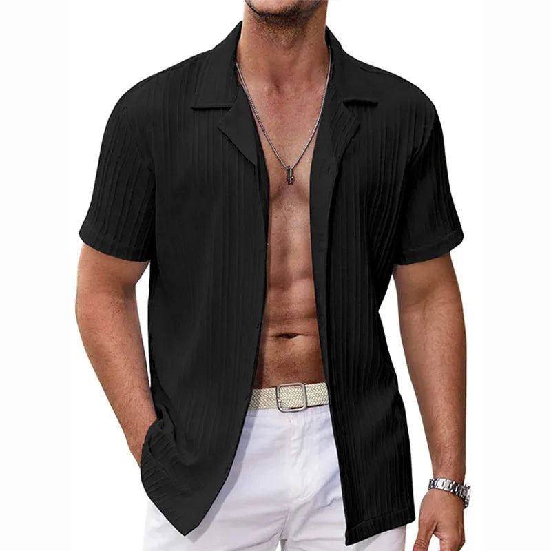 Pleated Short Sleeved Shirt