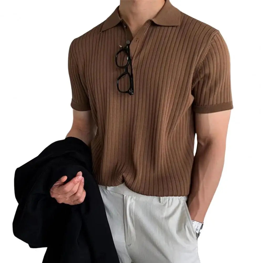 Ribbed Polo Shirt