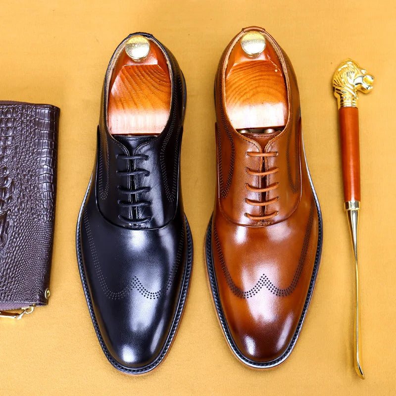 Oxford Brogue Genuine Leather Shoes