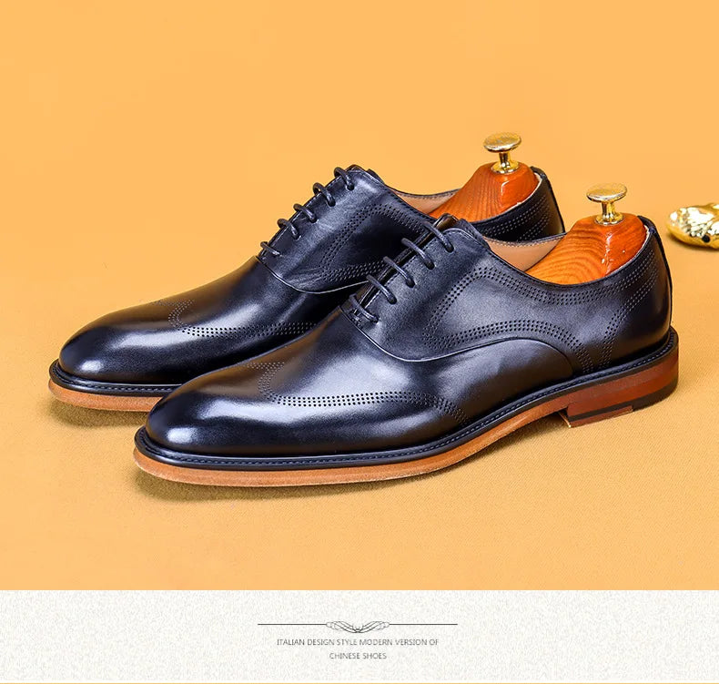 Oxford Brogue Genuine Leather Shoes