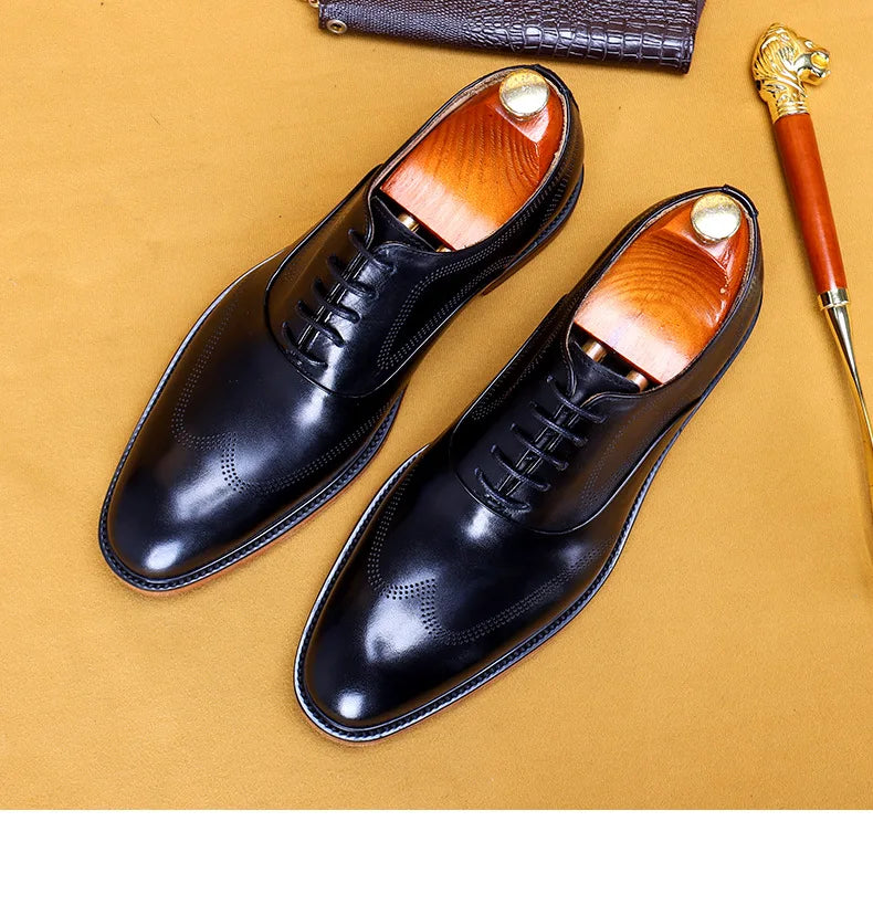 Oxford Brogue Genuine Leather Shoes