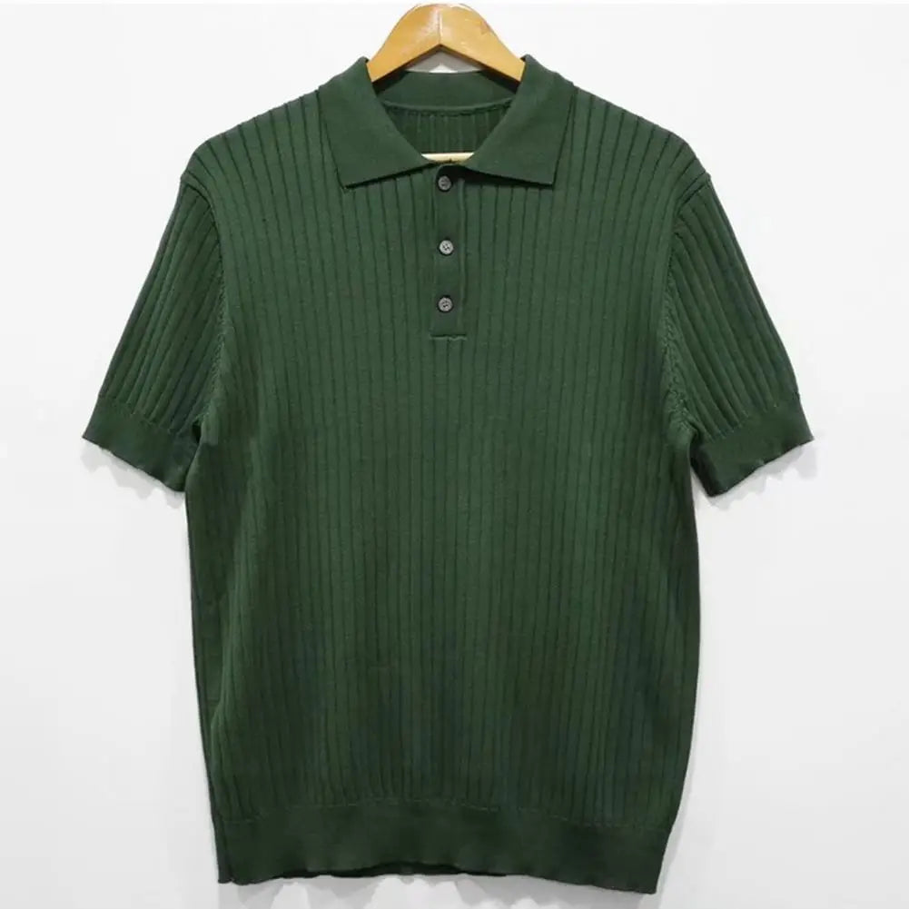 Ribbed Polo Shirt