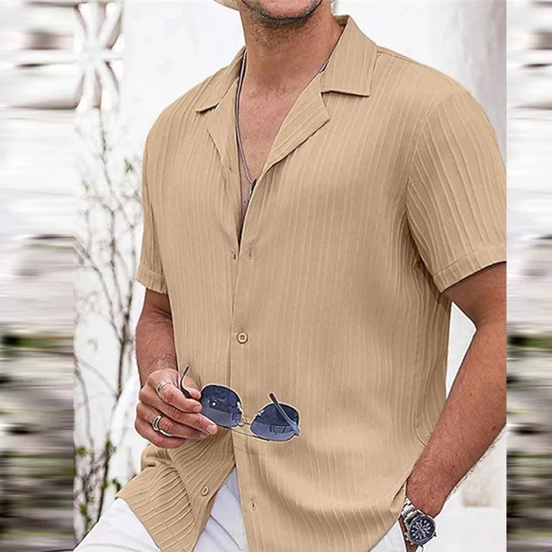 Pleated Short Sleeved Shirt