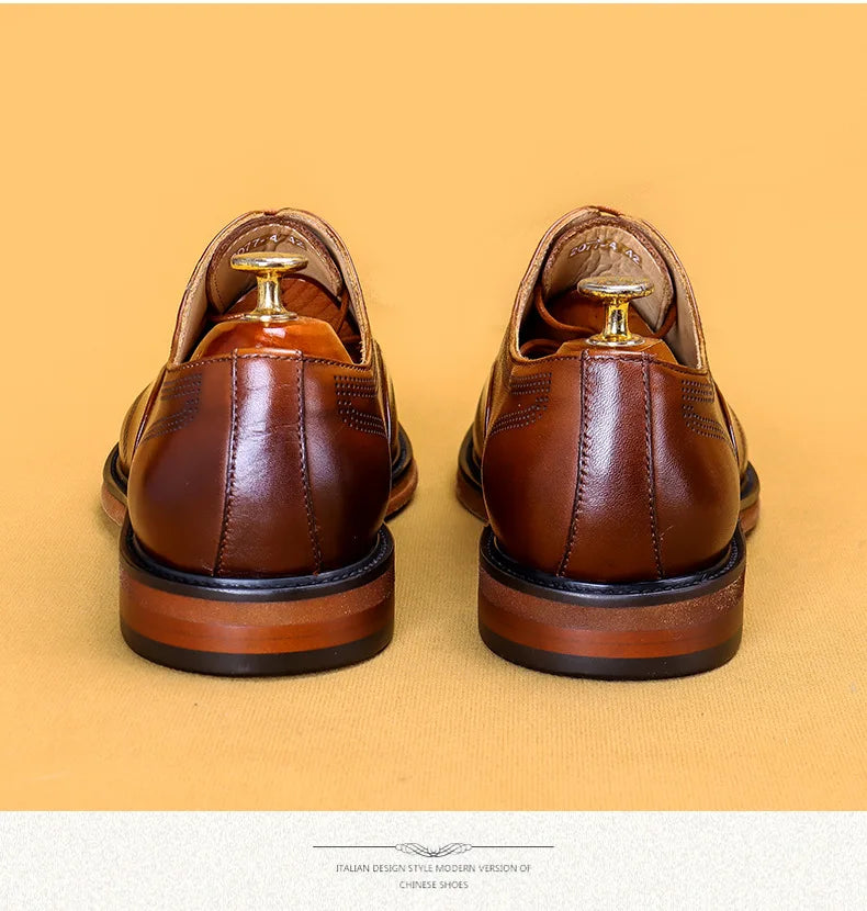 Oxford Brogue Genuine Leather Shoes