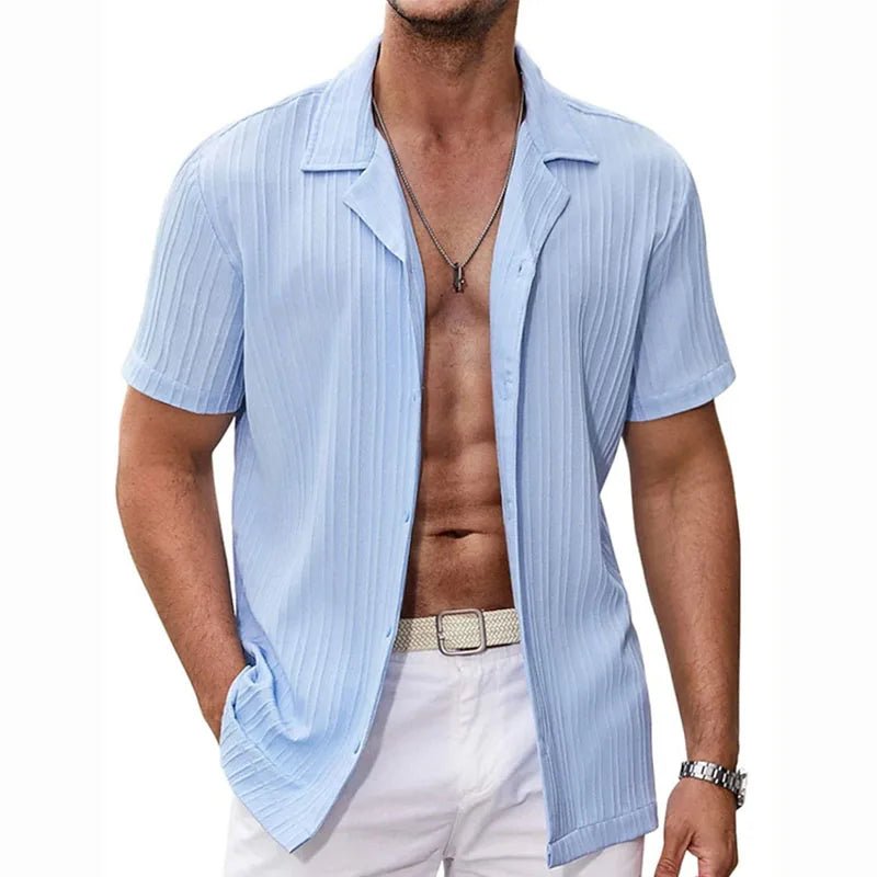 Pleated Short Sleeved Shirt