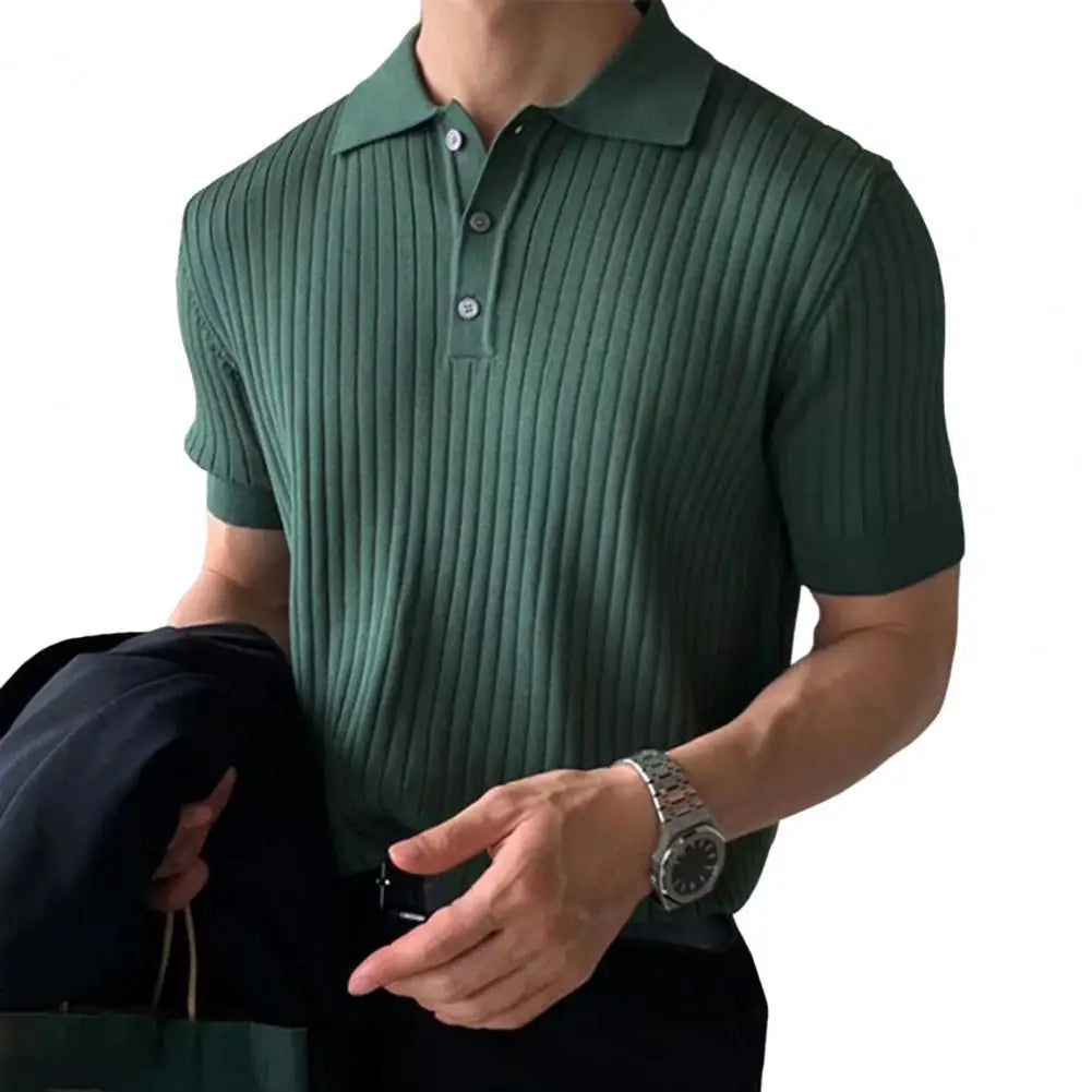 Ribbed Polo Shirt