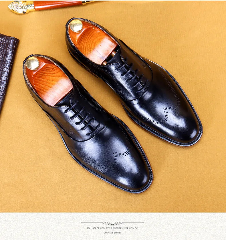 Oxford Brogue Genuine Leather Shoes